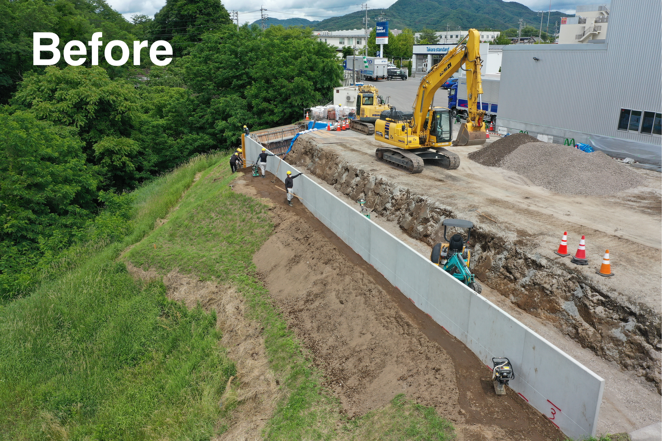 基礎工事施工前の現場