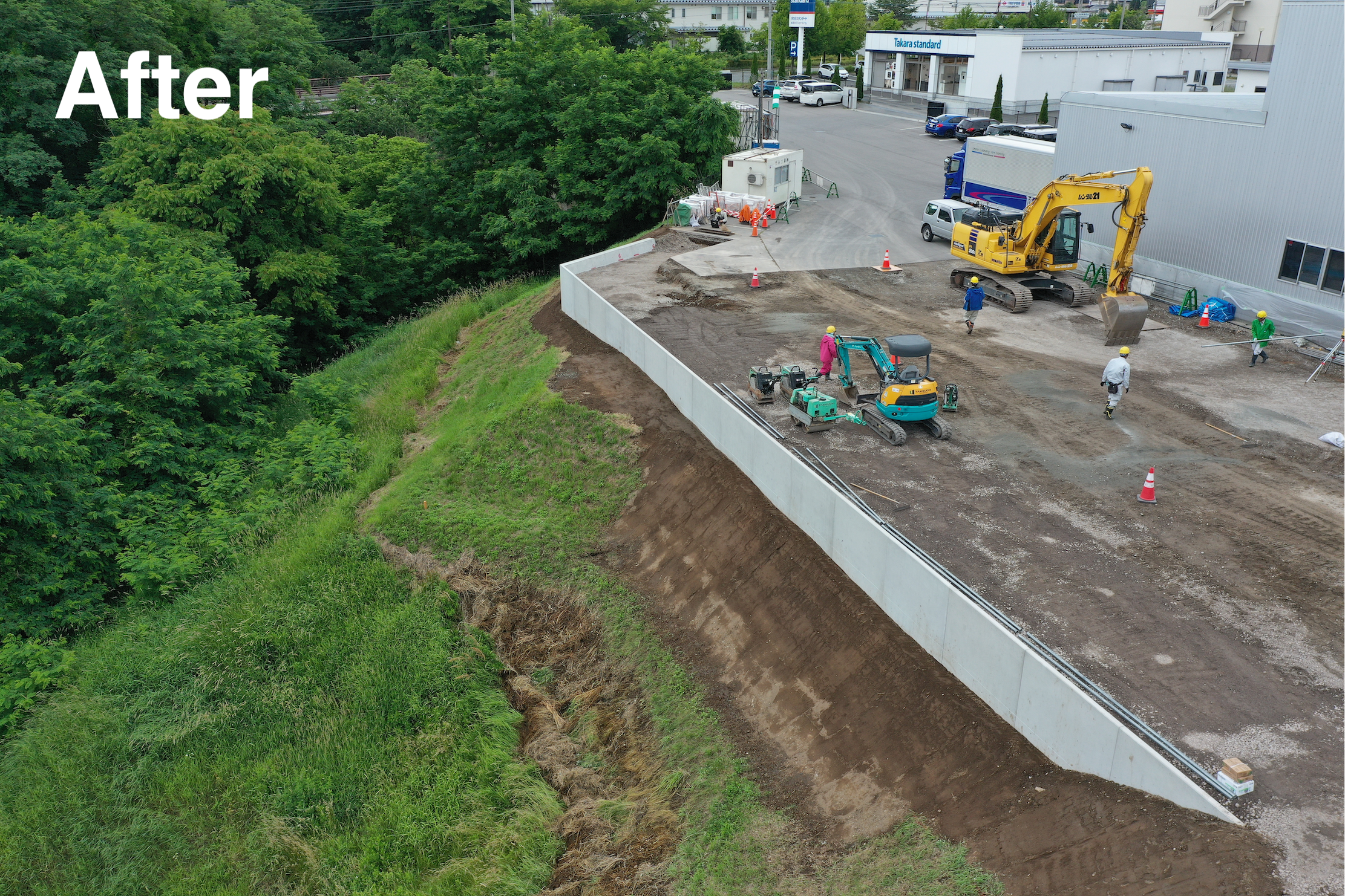 基礎工事施工後の現場